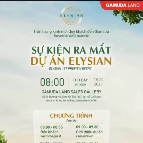 Sự kiện ra mắt dự án Elysian Thủ Đức Gamuda Land