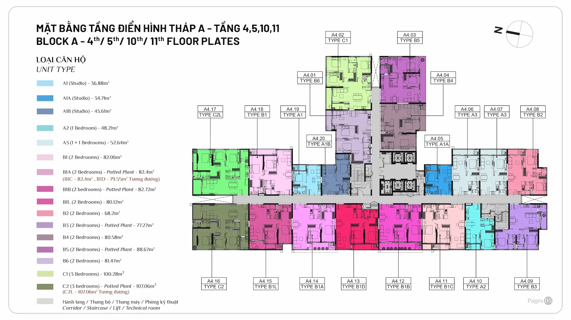 mặt bằng tầng elysian gamuda land tháp a tầng 4 5 10 11